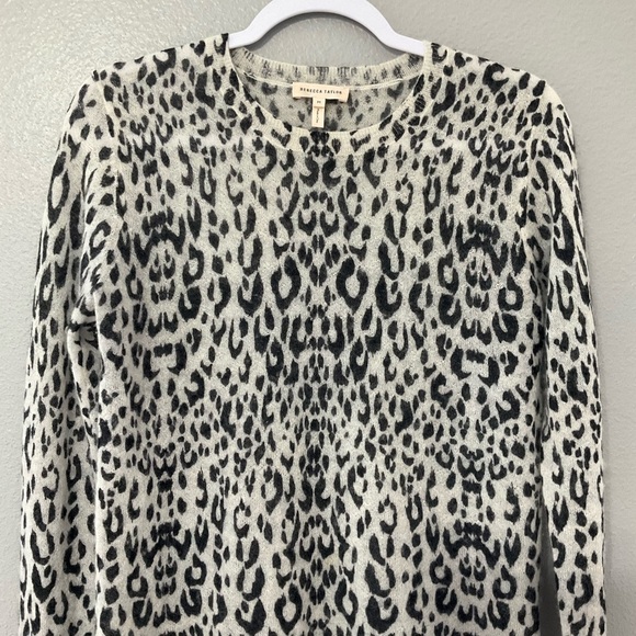 Rebecca Taylor mohair, alpaca blend animal print sweater size Medium T - Picture 3 of 10
